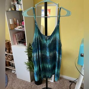 Blue/Green Patterned Cami Tank